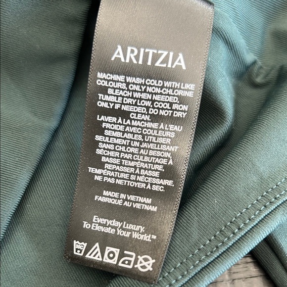 Aritzia Contour Off-the-Shoulder Twist Front Top in Deep Teal size  S - Picture 7 of 7